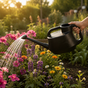 Arrosoir moderne <span class=keywords><strong>en</strong></span> plastique noir 4,5L 6L 8L avec double poignée et bec long amovible <span class=keywords><strong>en</strong></span> forme de rose pour l'arrosage des plantes de jardin, intérieur et extérieur - Product Image 6
