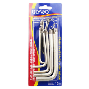 <span class=keywords><strong>10</strong></span> en 1 clé hexagonale combinée clé Allen <span class=keywords><strong>10</strong></span> pièces/ensemble 1.5mm-10mm ensemble d'outils de réparation - Product Image 2