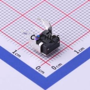 TS-1093A-A1B3-D2 Tactile Switch Through hole Component THT Switch Single Pole Single Throw Round Button 2.5N Right Angle Insert - Product Image 2