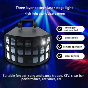 <strong>Mini</strong> 2 Layer Gobo <strong>LED</strong> Butterfly Light IP65 Moving Head <strong>Lamp</strong> RGBW Emitting Color for Wedding Parties KTV Bars Club DJ Lighting - Product Image 2
