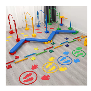 Circuito <span class=keywords><strong>de</strong></span> Obstáculos para Niños, Entrenamiento <span class=keywords><strong>de</strong></span> Equilibrio y Coordinación, Juego <span class=keywords><strong>de</strong></span> Saltos, Aros <span class=keywords><strong>de</strong></span> Agilidad <span class=keywords><strong>de</strong></span> Plástico Resistente, Equipo Sensorial - Product Image 1
