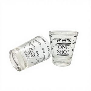 Vasos de chupito personalizados, sostenibles, clásicos, graduados, de 1.5 oz, transparentes, al por mayor - Product Image 1