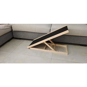 Escalier pour animaux de compagnie 90x36cm en bois, escalier pliable pour chien, rectangle, couleur naturelle - Product Image 2