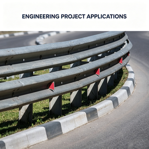 Barrière de sécurité routière en acier galvanisé robuste type W, anti-choc, M65 H2w3, pour le projet de construction routière au Qatar - Product Image 4