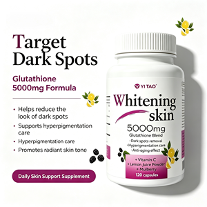 Capsules de Glutathion Marque Blanche 5000mg Éclaircissement de la Peau Taches Brunes Hyperpigmentation Anti-Âge Vitamine C Citron Mûrier OEM - Product Image 4