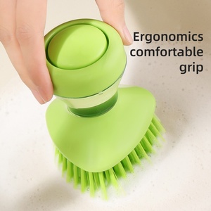 Household Kitchen Cleaning Tool Multi-Functional Pot <b>Washing</b> <b>Brush</b> Durable Plastic Pets Hydraulically Made Detergent Dish - Product Image 1