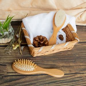 Conjunto de cepillo de pelo de cabra y peine para bebé, juego de cepillo de pelo de madera suave para recién nacido, superventas - Product Image 6
