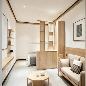 Inexpensive <b>Small</b> Apartment Space-Saving <b>Bedroom</b> Furniture Full Sets With Modern Wood Bed Wardrobe <b>Sofa</b> Side Table & TV Cabinet - Product Image 2