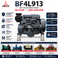 Moteur diesel refroidi par air Deutz série 913 68kw-78kw BF4L913, ensemble 4 cylindres pour générateur, pompe à eau, machines agricoles