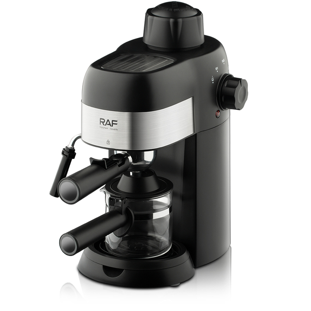 RAF Multi-function Coffee Maker 800W Easy to Clean 4 Cups Anti-Drip Easy Operation 3.5 Bar Espresso Coffee Machine