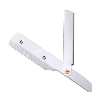 2025 vendita calda lame con Logo personalizzato rasoio da <span class=keywords><strong>barba</strong></span> nero manico solido in acciaio inossidabile <span class=keywords><strong>barbiere</strong></span> rasoio a bordo dritto - Product Image 2