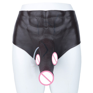 Pantalones con dildo de silicona de alta elasticidad, con jeringas y bomba, textura de piel realista, eyaculación, masajeador de punto G y anal. - Product Image 5