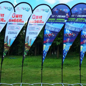 Double Sided in màu sắc tươi sáng biểu tượng tùy chỉnh kích thước ngoài trời trong nhà chất lượng quảng cáo với Cột cờ và cơ sở bãi biển cờ - Product Image 6