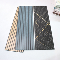 Panel de Techo de PVC para Paredes y Techos de Interior Panel de Pared de PVC de Madera Negro