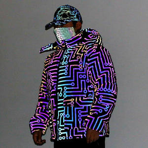 Mujeres señoras luz Arco Iris reflectante ligero de gran tamaño invierno pato piel abajo acolchado al aire libre cálido puffer burbuja chaqueta <span class=keywords><strong>abrigo</strong></span> - Product Image 6