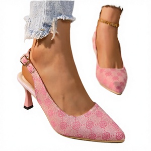 Escarpins à talons fins et bride arrière, légers, en PU, tendance glamour, pour femme, collection Printemps-Été 2026 - Product Image 2
