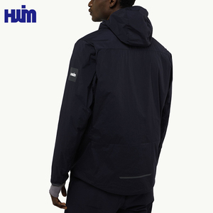 Giacca funzionale da uomo tinta unita nera e fresca per escursioni all'aperto da campeggio giacche sportive Casual da lavoro impermeabili antivento - Product Image 2