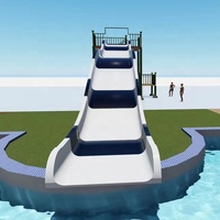 Adventures Toboggan aquatique Splash Pads Structures de jeu pour enfants pour le plaisir d'été Durable Sûr Facile à installer Piscine Splash Parks