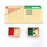Set de Exploración Matemática Montessori para Preescolar, Herramientas de Geometría y Numeración de Madera con Códigos de Color para la Descubierta Guiada por el Niño