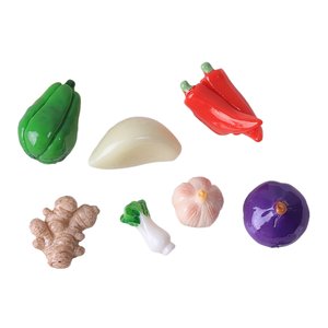Miniaturas de verduras para juegos de simulación, jengibre, ajo, accesorios de resina para joyería DIY, materiales para colgantes de llaveros - Product Image 1