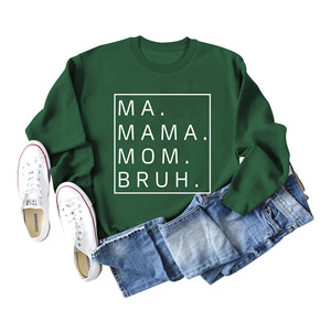 MAMA MOM Loose Otoño Invierno Tallas grandes Suéter para mujer Con capucha Manga larga Bottoming Venta al por mayor Camiseta Top Tee Hoodies - Product Image 5