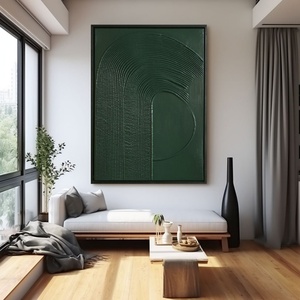 Pintura al Óleo Minimalista Texturizada Hecha a Mano, Arte de Pared en Lienzo para Decoración Contemporánea de Hoteles y Hogares - Product Image 4