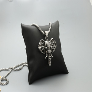 yunnique <b>Elephant</b> Head Pendant Necklace Tibetan Silver Unisex Fashionable <b>Gift</b> Jewelry - Product Image 2