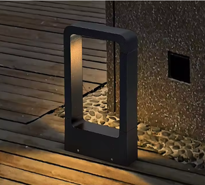 Đèn trụ sân vườn hình chữ nhật LED 10W điều khiển từ xa, điều chỉnh nhiệt độ màu, chiếu sáng cảnh quan ngoài trời bằng nhôm, sân cỏ - Product Image 2