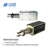 SANZHONG Solénoïde à cadre en O ZHO-1259 DC 3-48V à fixation par trou pour jouets de freinage, distributeurs automatiques et machines textiles