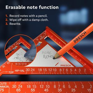 Hot bán 7 inch tốc độ vuông đa mục đích chế biến gỗ công cụ đo lường với bút chì cho ghi chú & Đo - Product Image 3