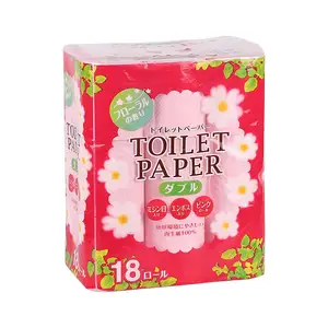 Rouleau de papier toilette rose recyclable doux 2 plis, prix d'usine de gros, papier hygiénique Standard