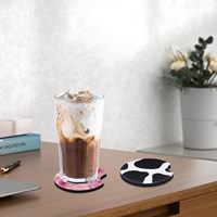 Sous-verre rond vierge en néoprène pour voiture, antidérapant, pour transfert thermique, personnalisable