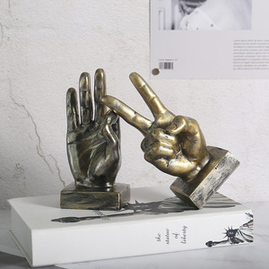 Resin Hand Figurines Creative Gesture <b>Decor</b> <b>Retro</b> Style Living Room Desktop Ornament Multi Piece Set - Product Image 2