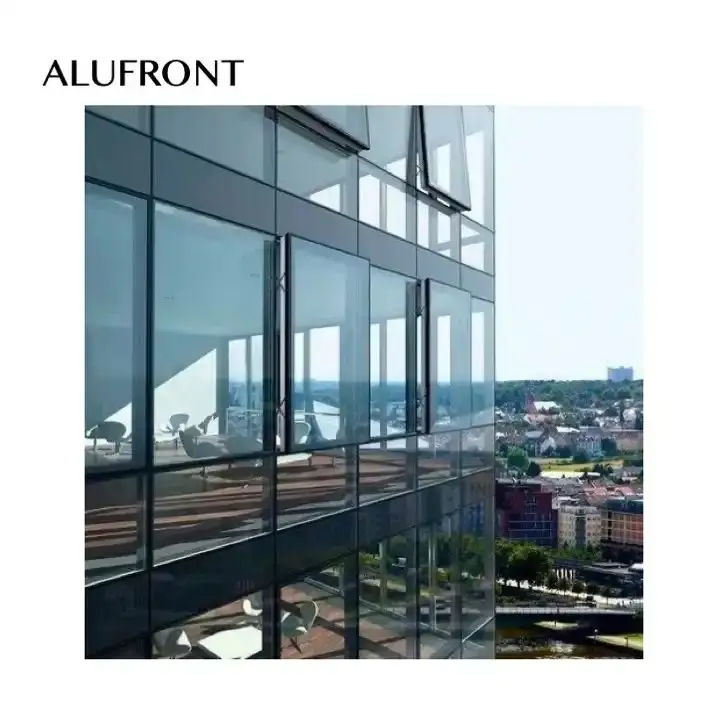 Aluminium fassade mit sichtbarem unsichtbarem einheitlichen Rahmens ystem für Hochhäuser oder Geschäfts gebäude