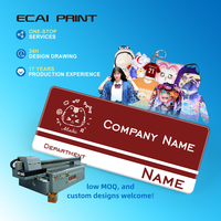 Porte-badge en acrylique pour permis de conduire, carte d'identité, étiquette personnalisée transparente de dessin animé pour l'école, le bureau