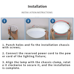 24 Wát LED Đèn trần đơn giản không thấm nước IP65 3cct Trắng phòng tắm ánh sáng tròn tri-proof điều khiển từ xa cảm biến ánh sáng phòng ngủ - Product Image 4