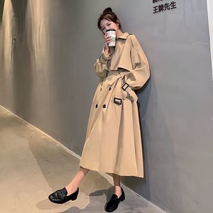 2026 New Spring Wholesale Double Breasted <strong>Trench</strong> <strong>Coat</strong> <strong>Women</strong> Belted Midi Over Knee <strong>Petite</strong> British Oversized Beige Casual Loose - Product Image 1