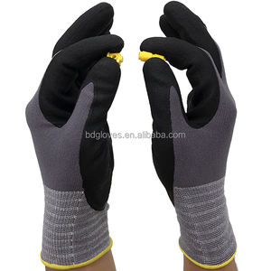 Guante sin costuras Maxiflex seguro para productos químicos personalizado con nitrilo recubierto negro arena nitrilo guantes de mano nitrilo Comercio de China - Product Image 3