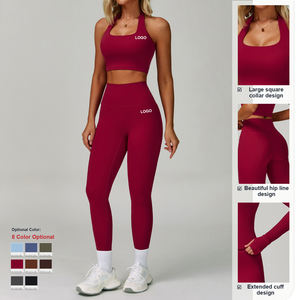 Personnalisé de haute qualité vêtements d'entraînement femmes fermeture éclair à manches longues Fitness Conjunto De Yoga veste de sport Gym course ensemble de vêtements de sport - Product Image 3