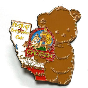 Épingle à revers personnalisée pour le camp de Pathfinder de l'Église du Septième Jour, modèle international avec technique de découpe et de placage - Product Image 3