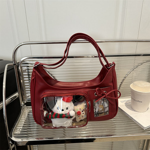 กระเป๋าสะพายไหล่โปร่งใสลายอนิเมะใหม่สำหรับผู้หญิงแฟชั่น2025ฤดูร้อน - Product Image 1