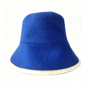 Chapeau de sauna en feutre de laine pour sources chaudes et cabines de sudation ; Chapeau de bain isolant thermiquement et absorbant l'eau, modèle seau solide - Product Image 1