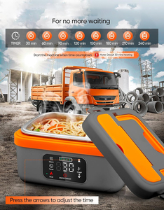 Boîte à lunch auto-chauffante avec isolation temporisée, portable, sans fil, rechargeable par USB, chauffe-aliments électrique - Product Image 3