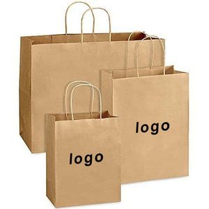 Vente chaude, sacs en papier kraft vierge à emporter, tailles personnalisées, pas cher - Product Image 1
