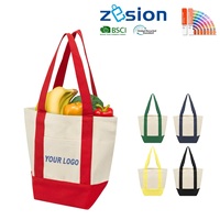 Sac fourre-tout en toile personnalisé en gros avec poignée colorée, sac d'épicerie promotionnel réutilisable pour femmes et hommes, logo imprimé