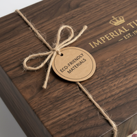 Boîte cadeau en papier rigide en noyer vintage, logo personnalisé, emballage rectangulaire pour jeu de société