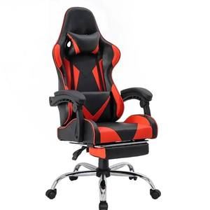 Chaise de jeu Orange <span class=keywords><strong>noir</strong></span> dossier haut de haute qualité chaise de jeu confortable siège en gros de voiture de course OEM personnalisé - Product Image 6