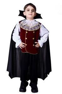 Costume da <span class=keywords><strong>Dracula</strong></span> per Bambini con Mantello Foderato in Rosso per Halloween - Product Image 5