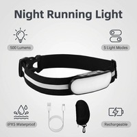 Lampada Frontale Ricaricabile IP65, 450 Lumen, Fascio Ampio 230°, Super Luminosa, 4 Modalità LED, Portata 50-99M, per Adulti, Meccanici, Elmetto, Campeggio