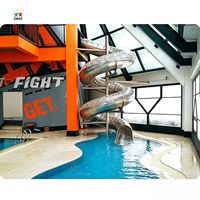 Toboggan en spirale en acier inoxydable 304 personnalisé pour aire de jeux extérieure commerciale pour enfants, tube en spirale, OEM ODM